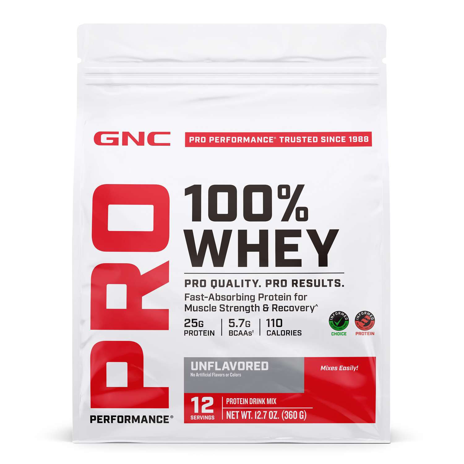 100% Whey 2.0 - Unflavored (12 Servings)  | GNC