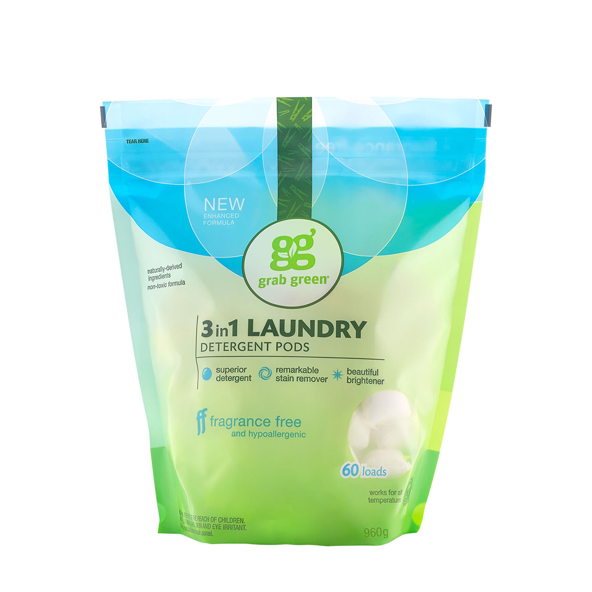 3 in 1 Laundry Detergent Pods Fragrance Free Fragrance Free GNC