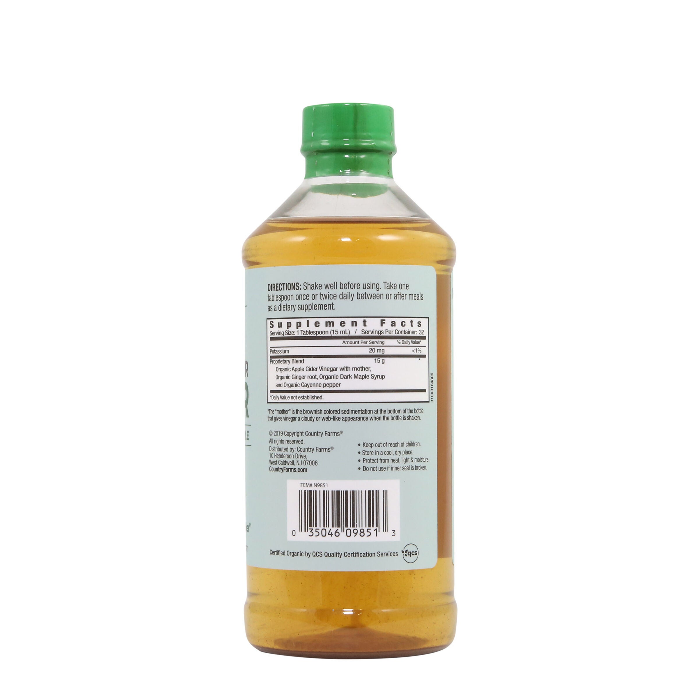 Organic Apple Cider Vinegar - Ginger, Cayenne &amp; Maple - 16 fl oz. (32 Servings)  | GNC