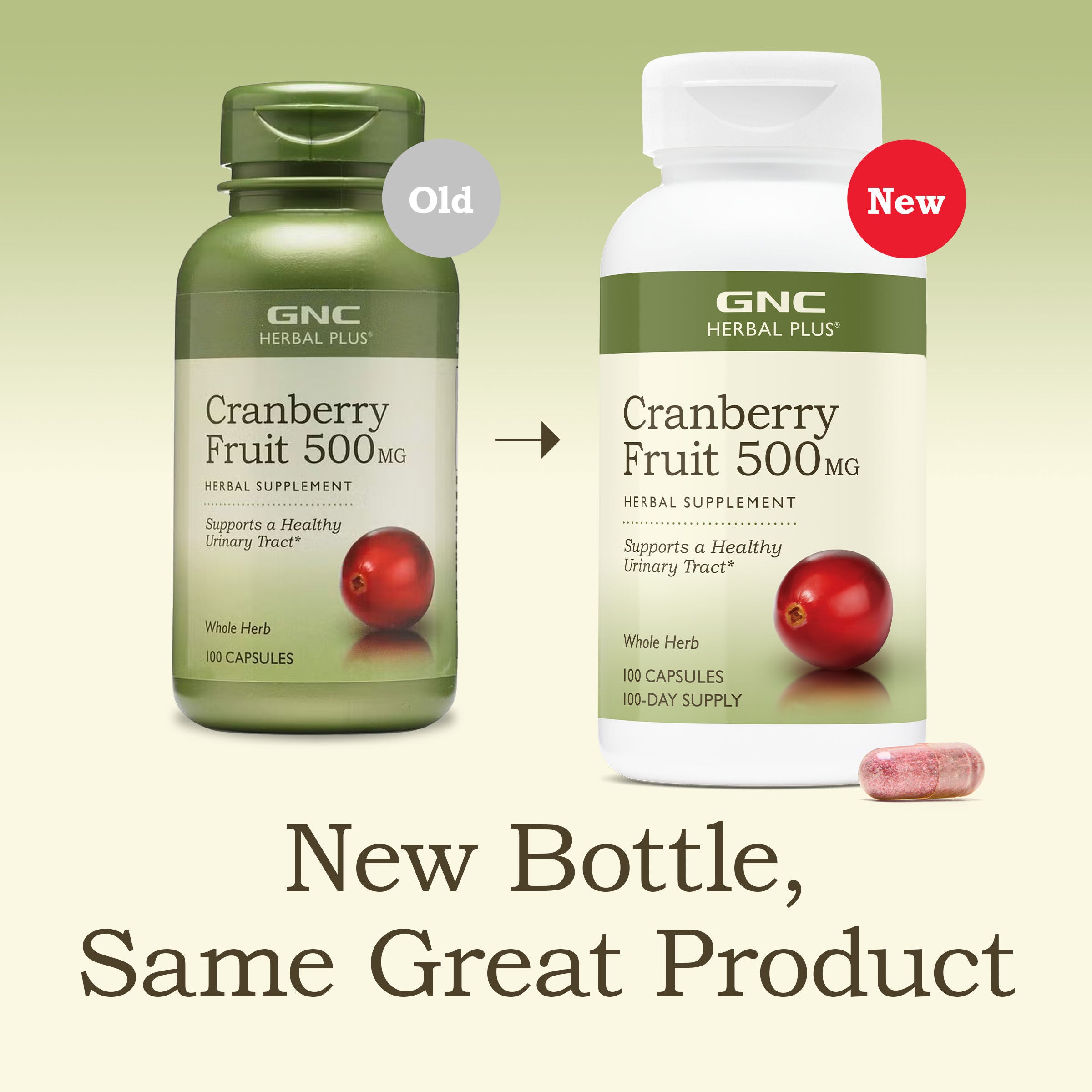 Cranberry Fruit 500mg - 100 Capsules (100 Servings)  | GNC