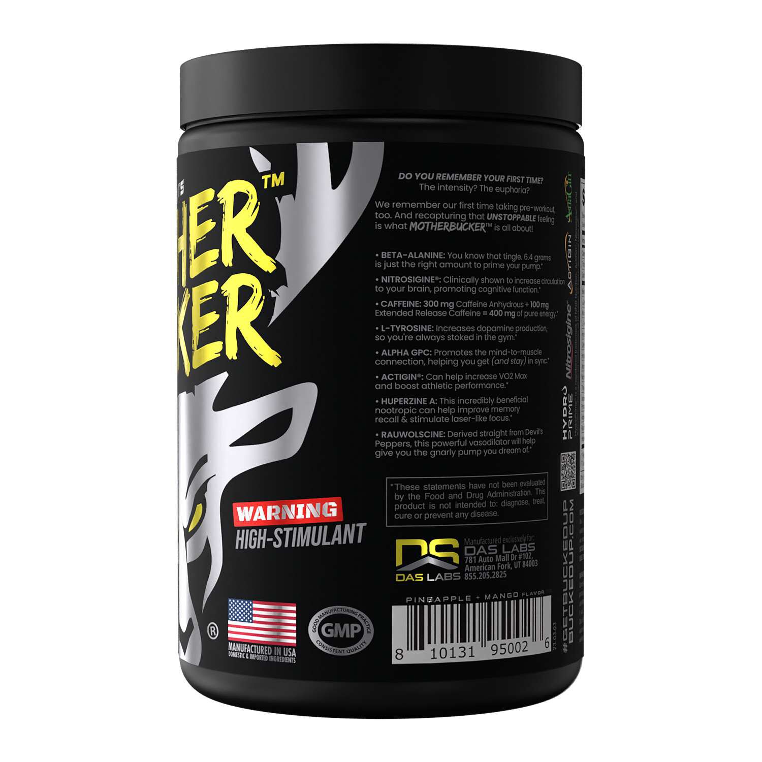 Mother Bucker&trade; Nootropic Pre-Workout - Musclehead Mango (20 Servings)
