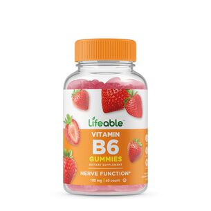 Vitamin B6 Gummies - Strawberry - 60 Gummies &#40;30 Servings&#41;  | GNC