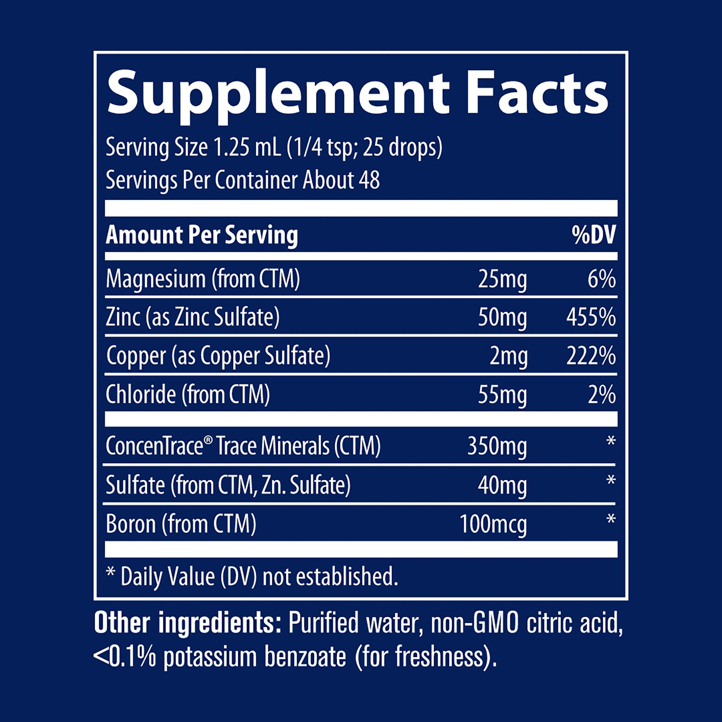 Liquid Ionic Zinc 50mg - 2 oz. (48 Servings)