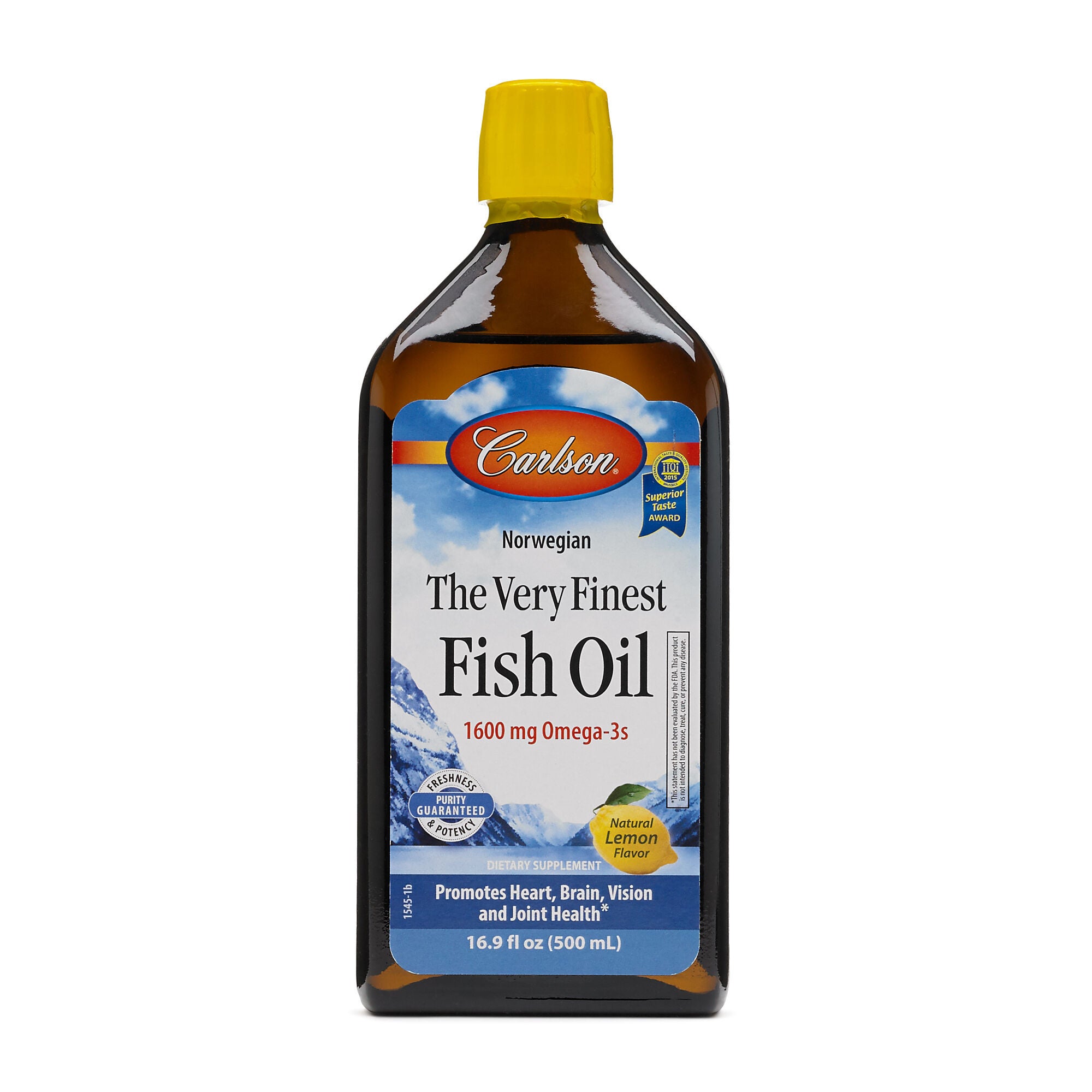 Carlson The Very Finest Fish Oil Natural Lemon Flavor Gnc