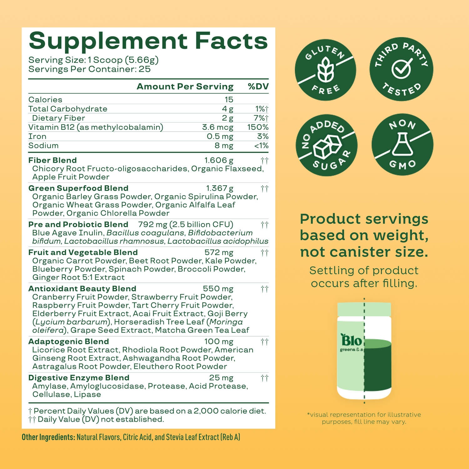 Greens &amp; Superfoods - Mango (25 Servings)  | GNC