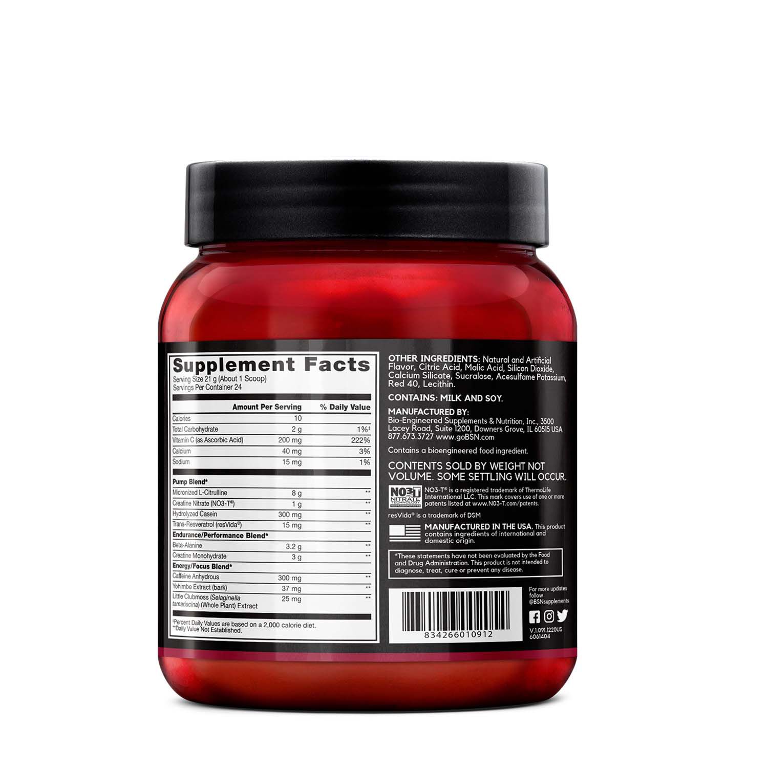BSN N.O.-Xplode VASO Ultimate Pump Pre Workout | GNC