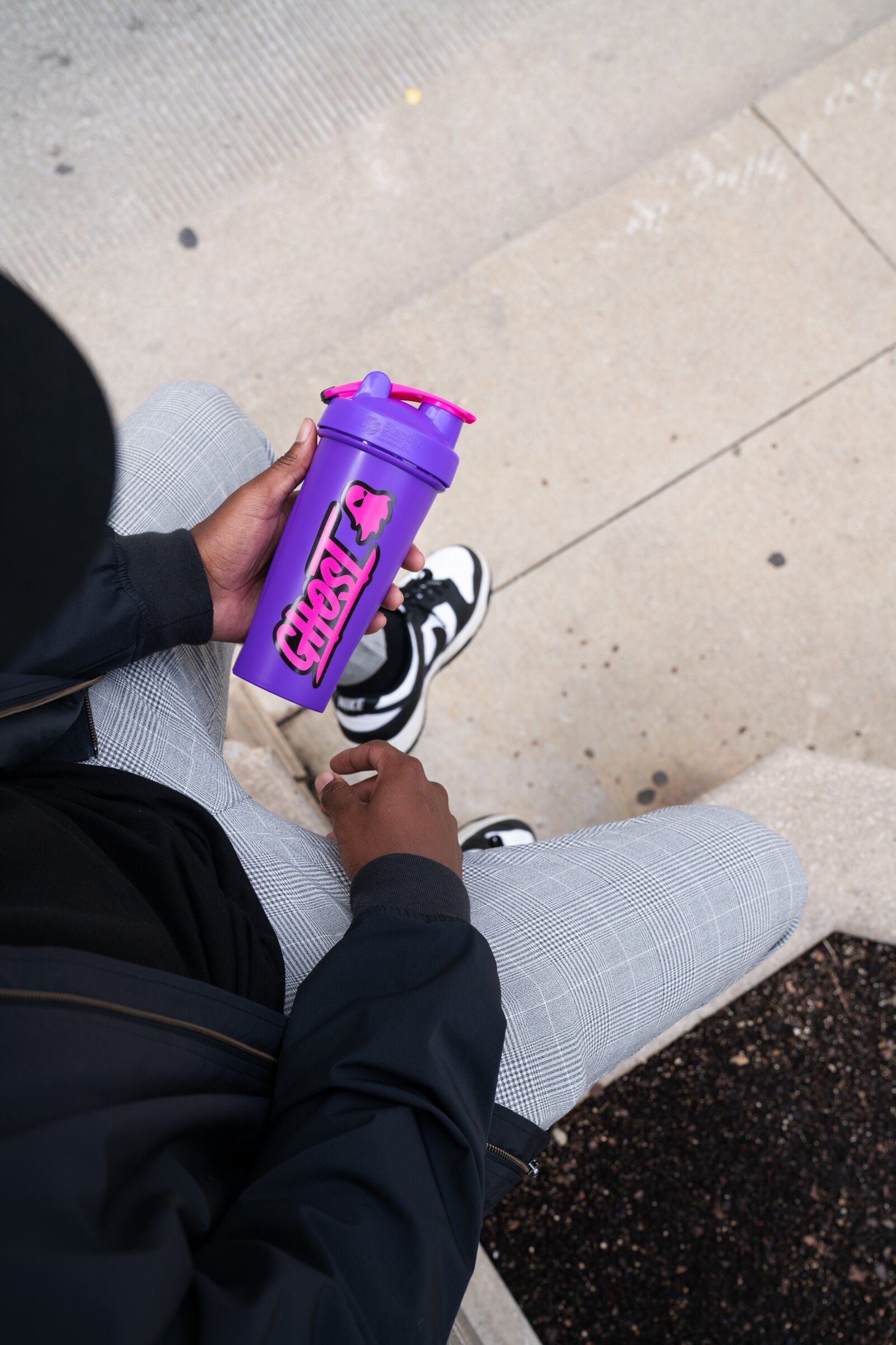 Logo Shaker Cup - Purple Pink Galaxy Shaker - 28 oz  | GNC