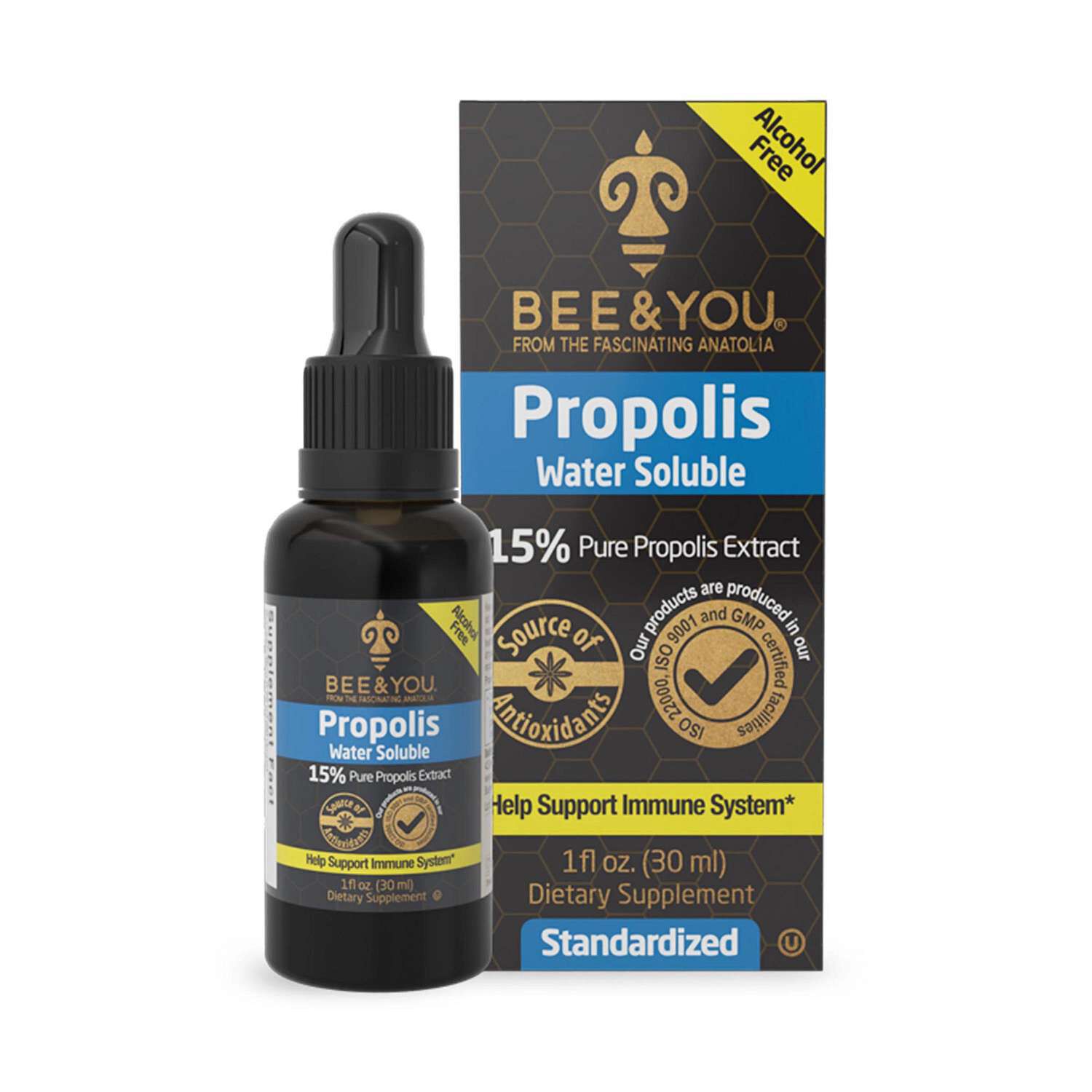 Propolis Water Soluble: 15% Pure Propolis Extract - 1 oz. (40 Servings)  | GNC