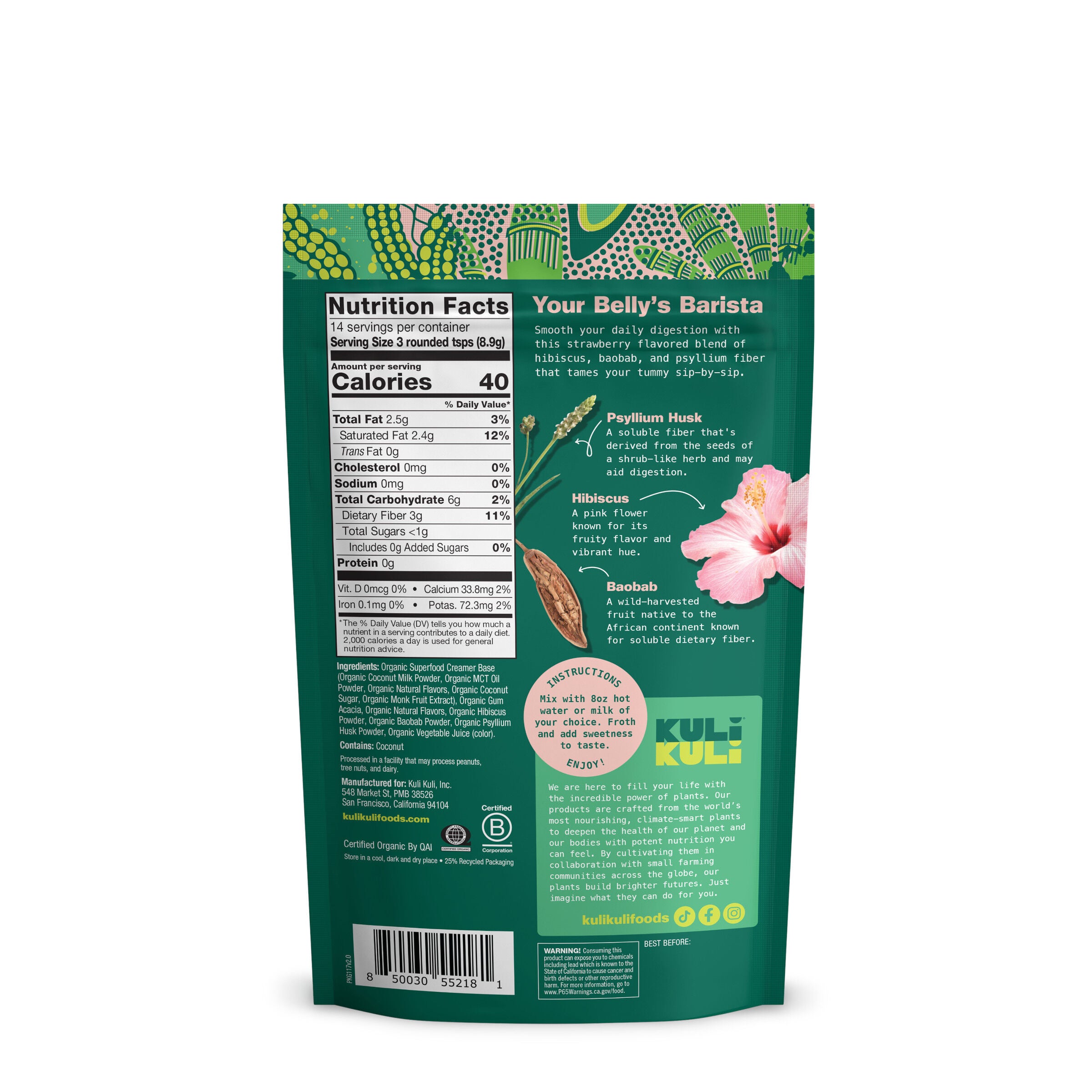 Organic Superfood Latte - Strawberries &amp; Creme - 4.43 oz (14 Servings)  | GNC