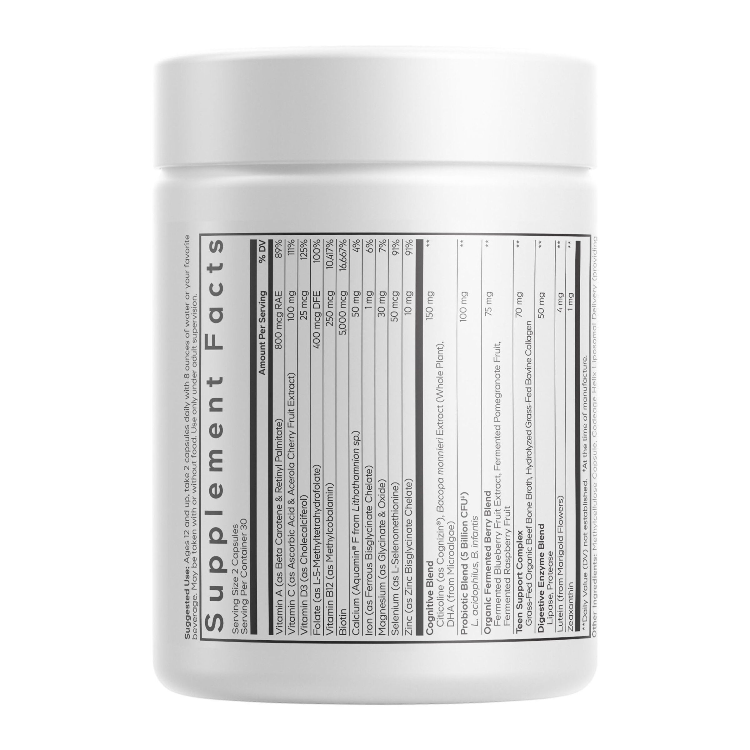 Teen Multivitamin+ Platinum - 60 Vegetable Capsules (30 Servings)  | GNC