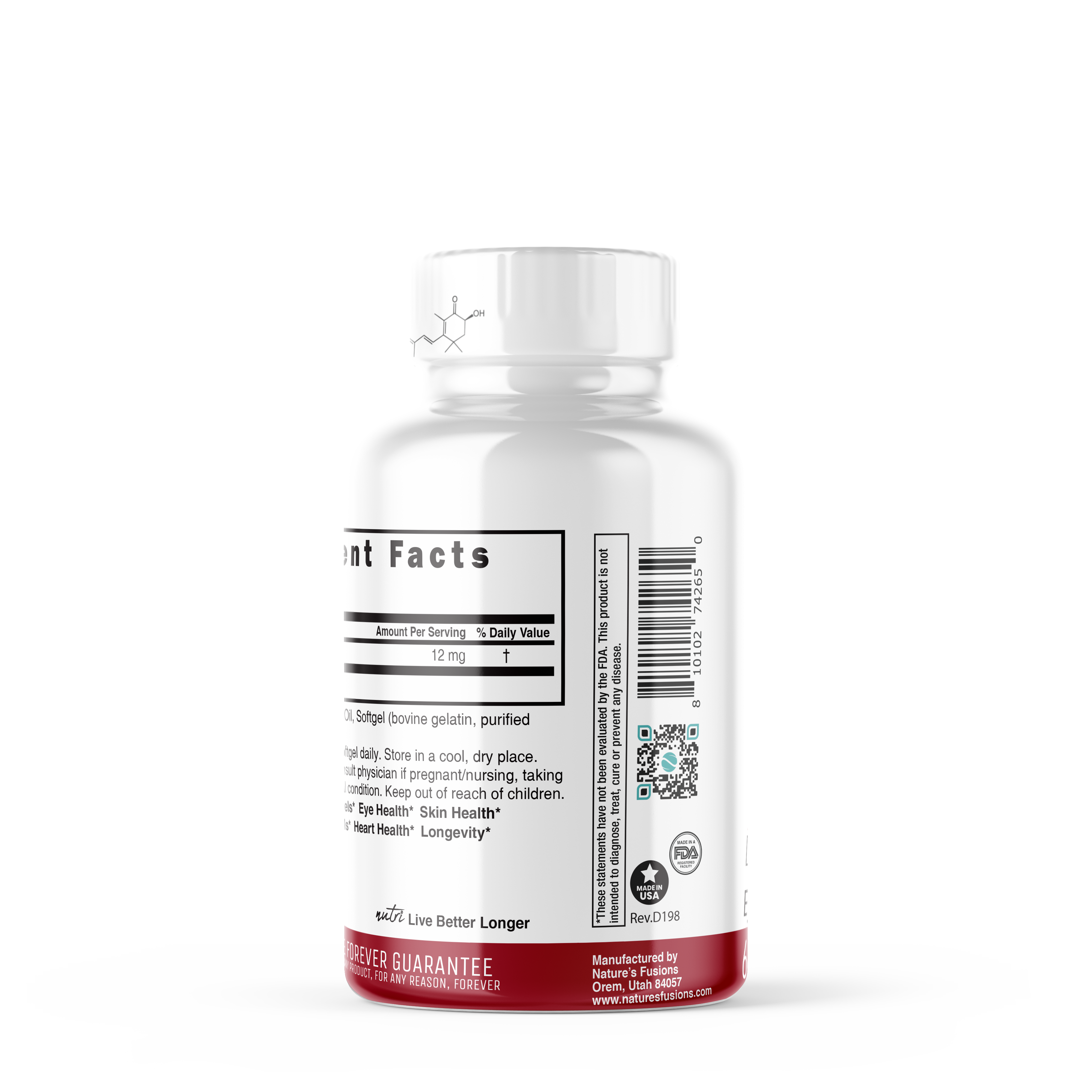 Astaxanthin 12mg - 60 Softgels (60 Servings)