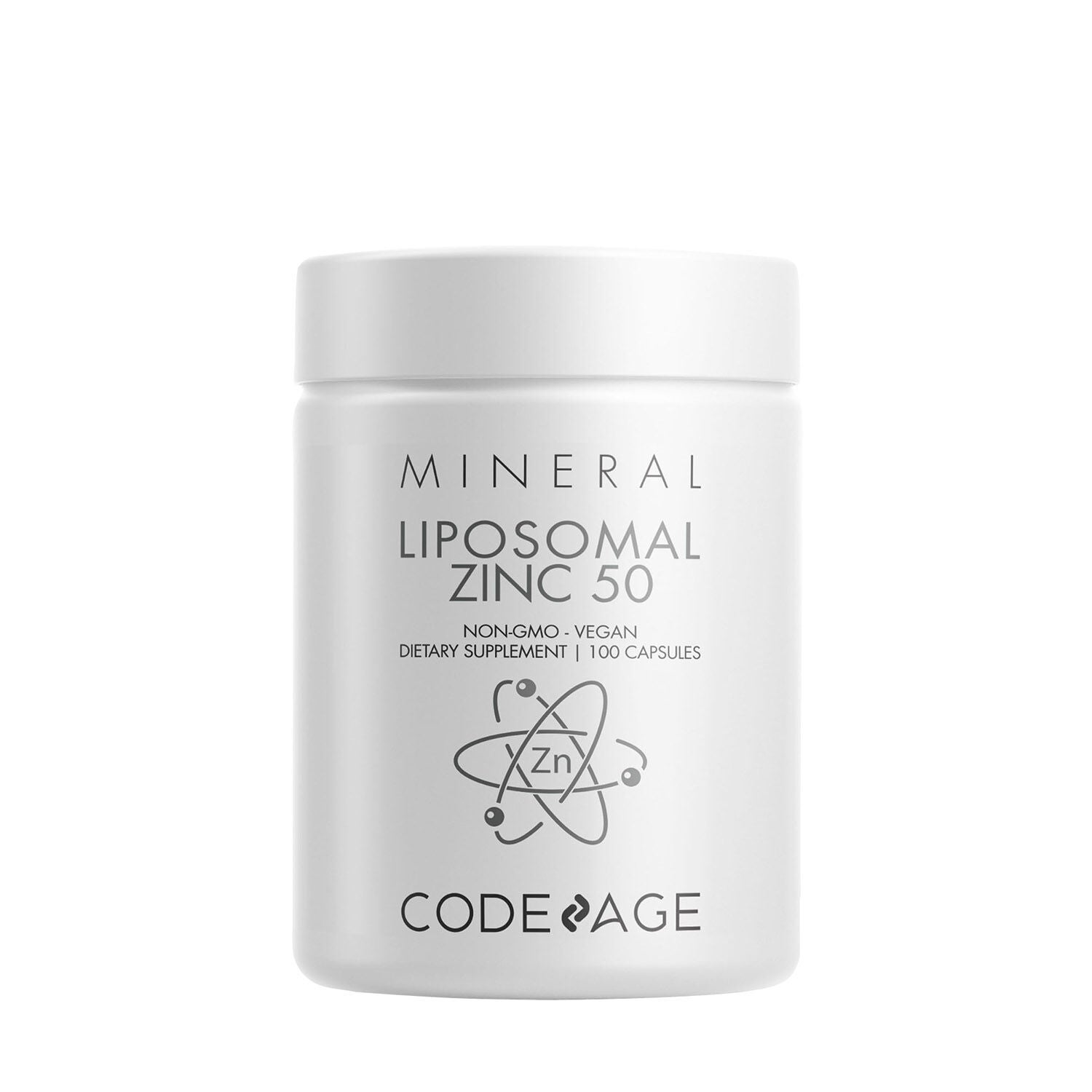 Liposomal Zinc - Vegan Zinc Gluconate 50 mg Mineral Supplement - 100  Capsules