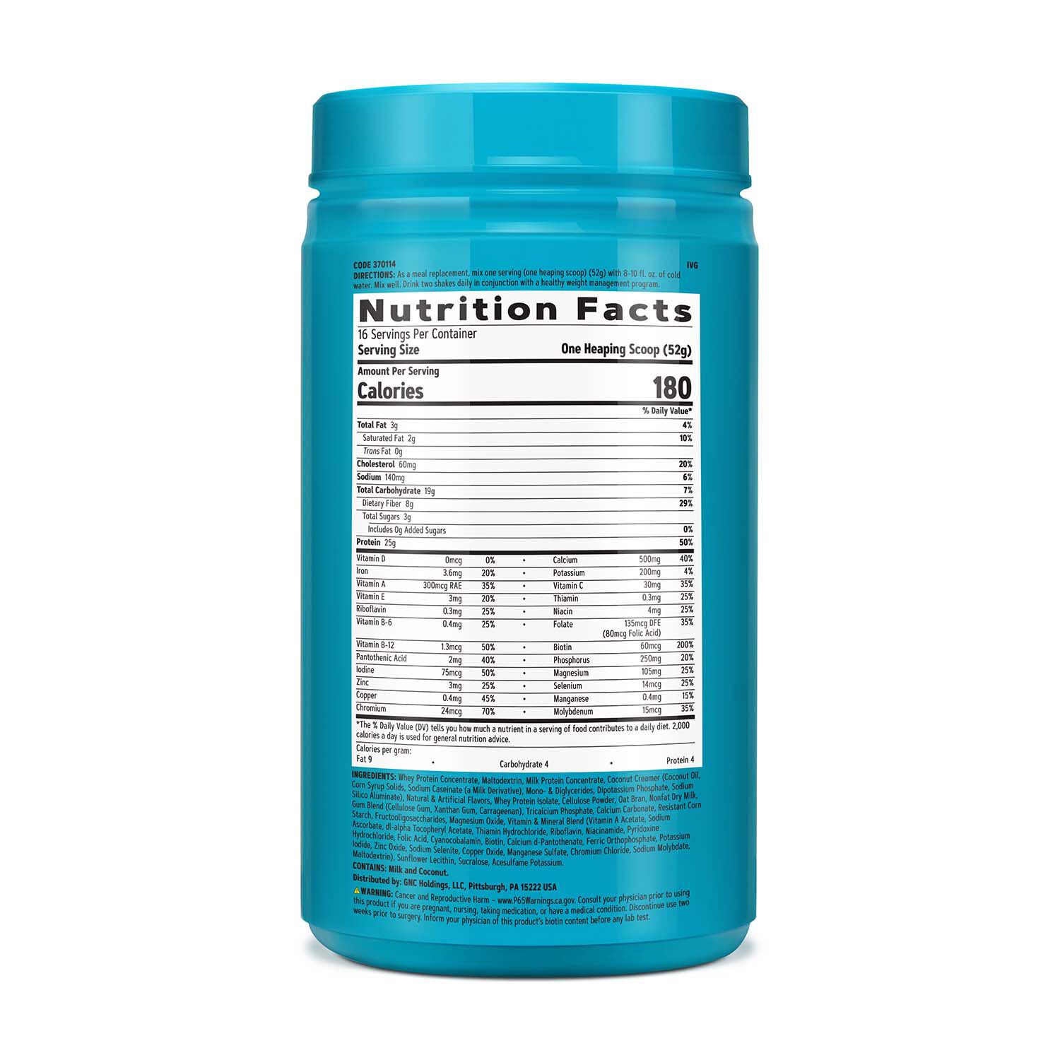 GNC Total Lean Lean Shake 25 - French Vanilla (16 Servings) | GNC