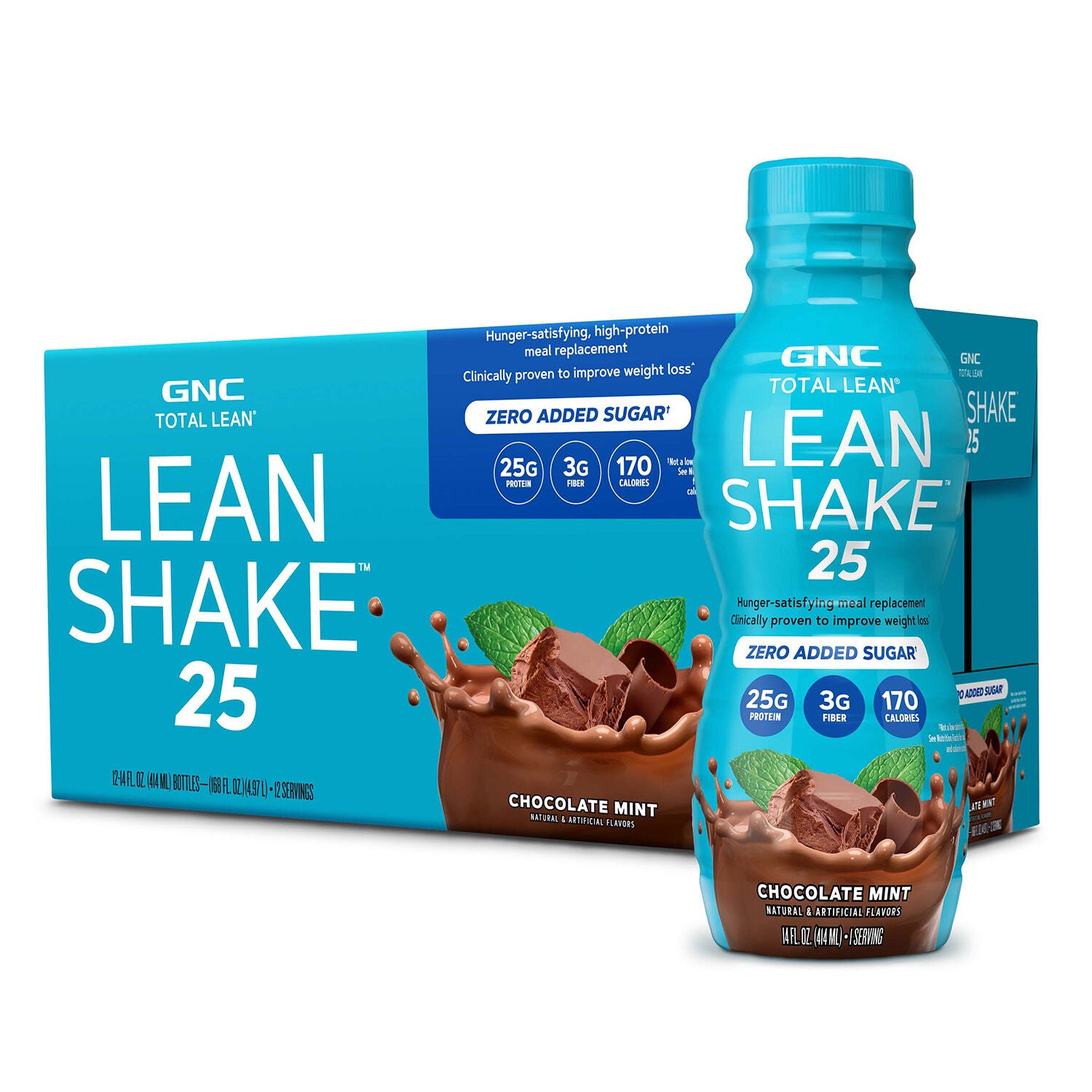 Lean Shake - Chocolate Mint - 14oz. (12 Bottles) Chocolate Mint | GNC