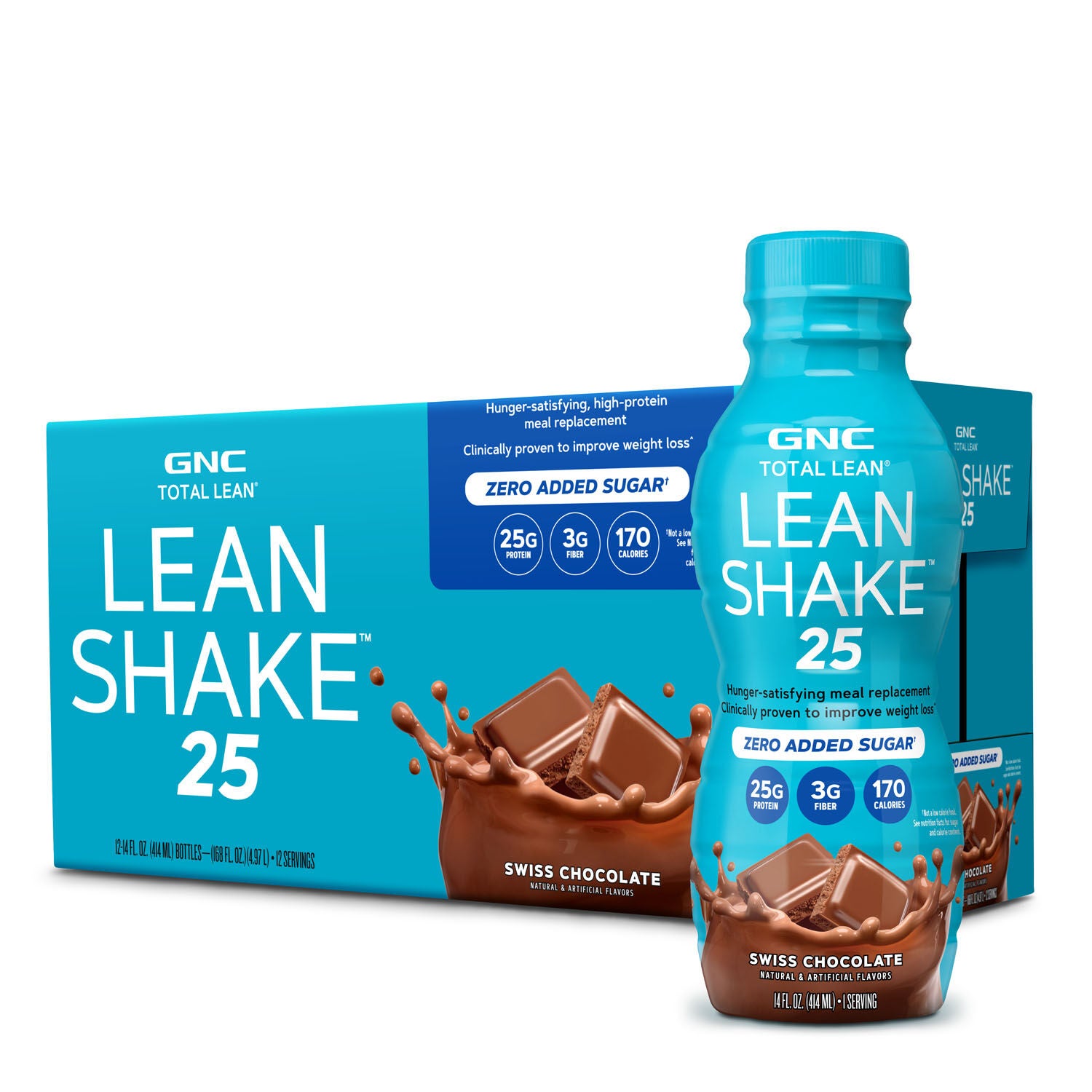 Lean Shake™ 25 Swiss Chocolate 14oz. (12 Bottles) Swiss Chocolate GNC