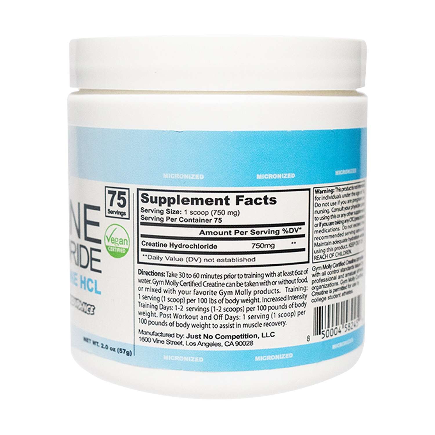 Pure Creatine HCL (75 Servings)