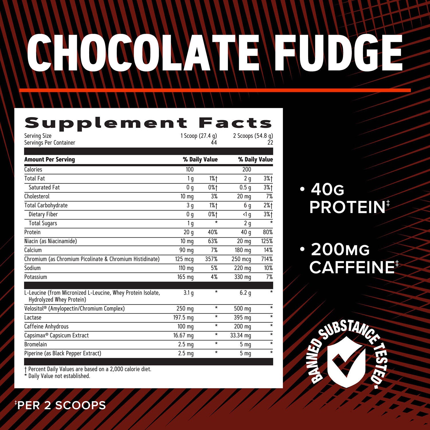 Wheybolic&trade; Ripped - Chocolate Fudge (22 Servings)