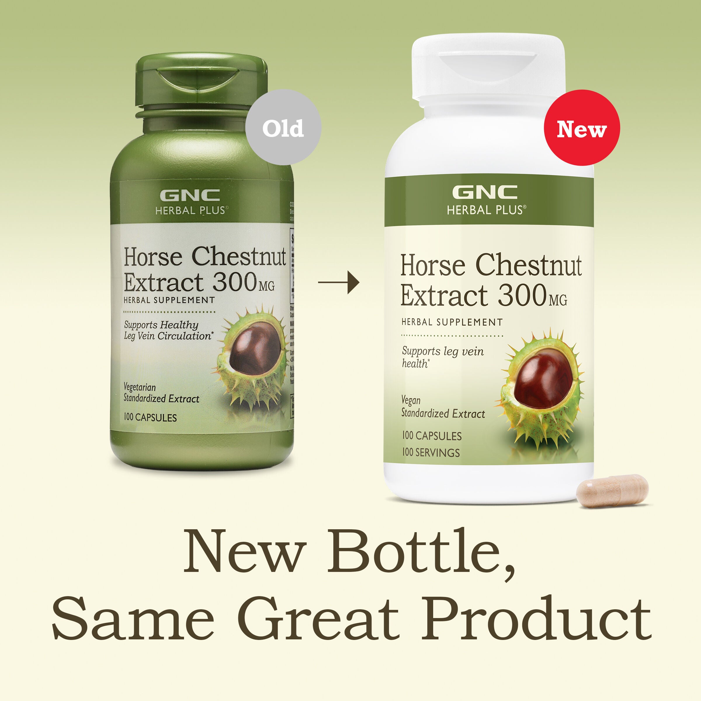 Horse Chestnut Extract 300mg - 100 Capsules (100 Servings)  | GNC