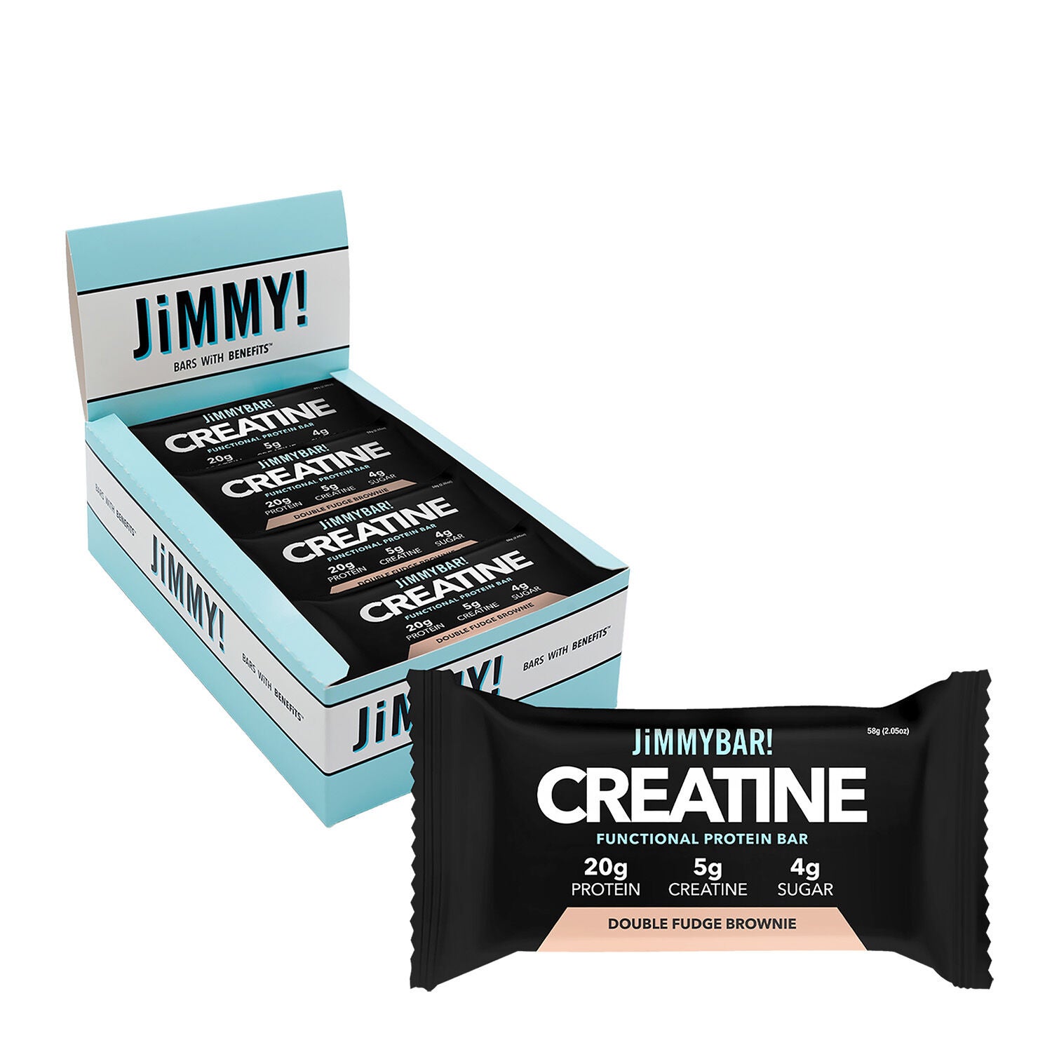 Creatine Functional Protein Bar - Double Fudge Brownie (12 Pack)