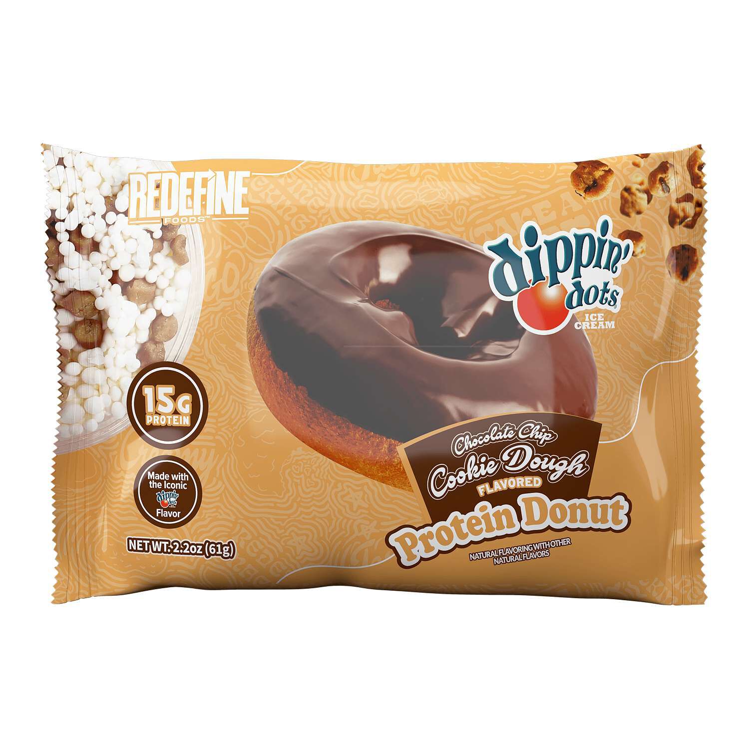 Protein Donut - Dippin' Dots Chocolate Chip Cookie Dough (8 Donuts)