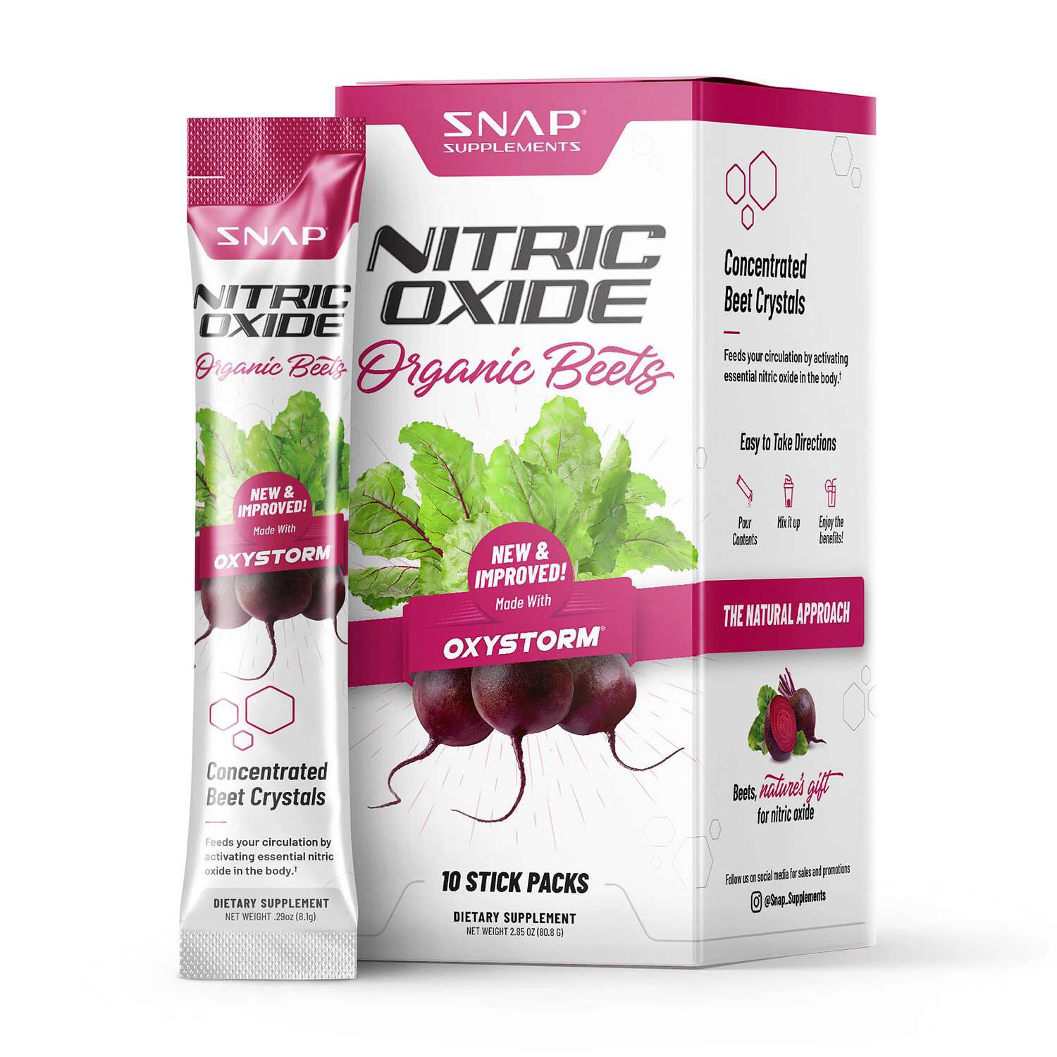 Nitric Oxide Organic Beets Stick Packs - 10 Stick Packs (10 Servings)  | GNC