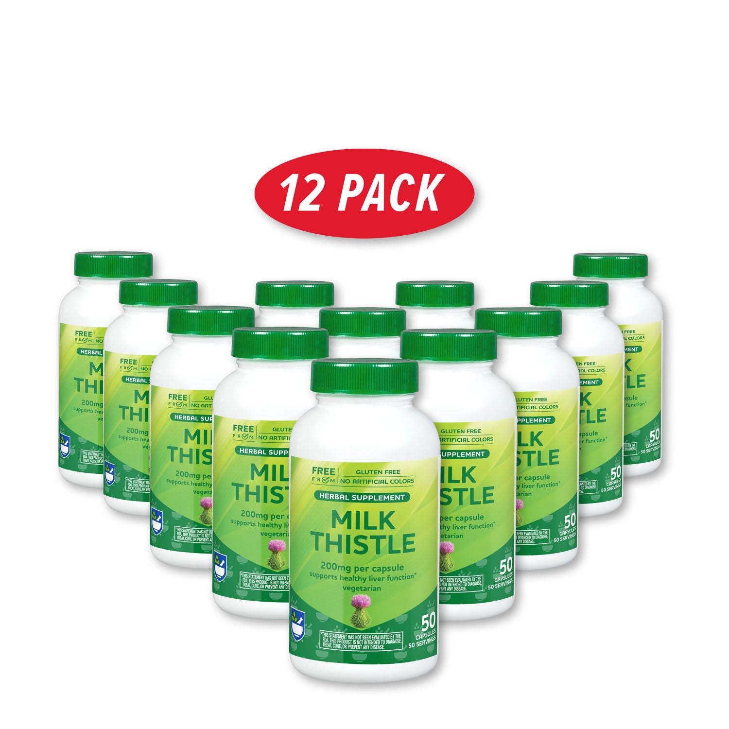 Milk Thistle 200mg 50 Capsules (50 Servings) GNC