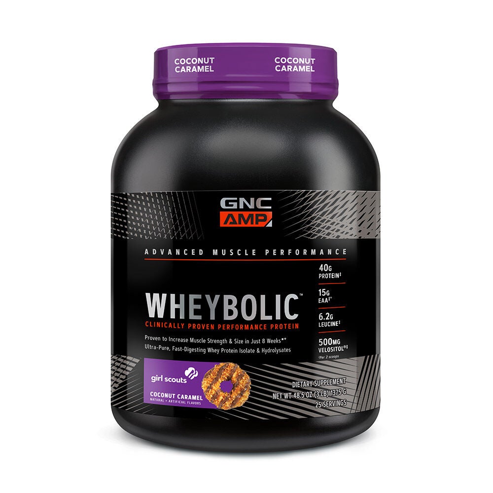 Gnc Wheybolic Whey Protein Powder Girl Scouts Coconut Caramel Gnc