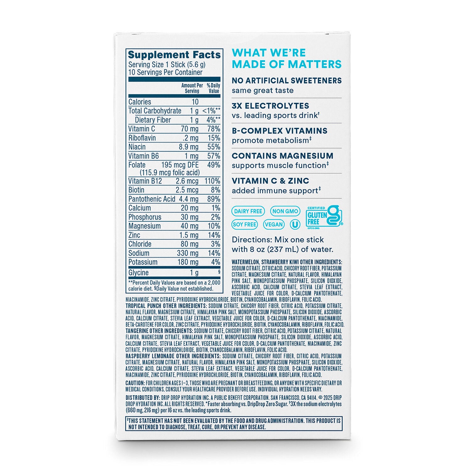 DripDrop Variety Pack Back