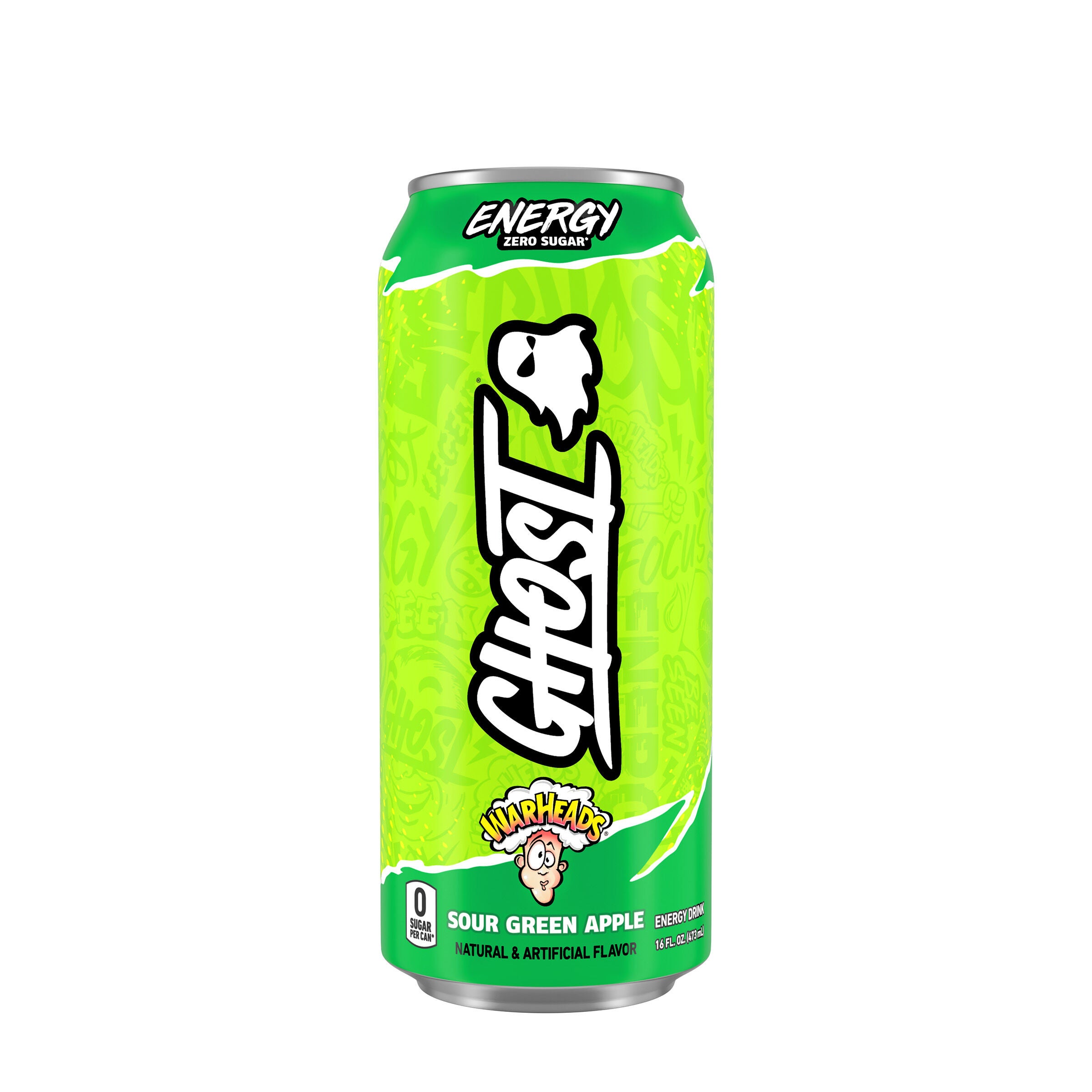 Energy Drink - Warheads&reg; Sour Green Apple - 16oz. (12 Cans) Warheads&reg; Sour Green Apple | GNC
