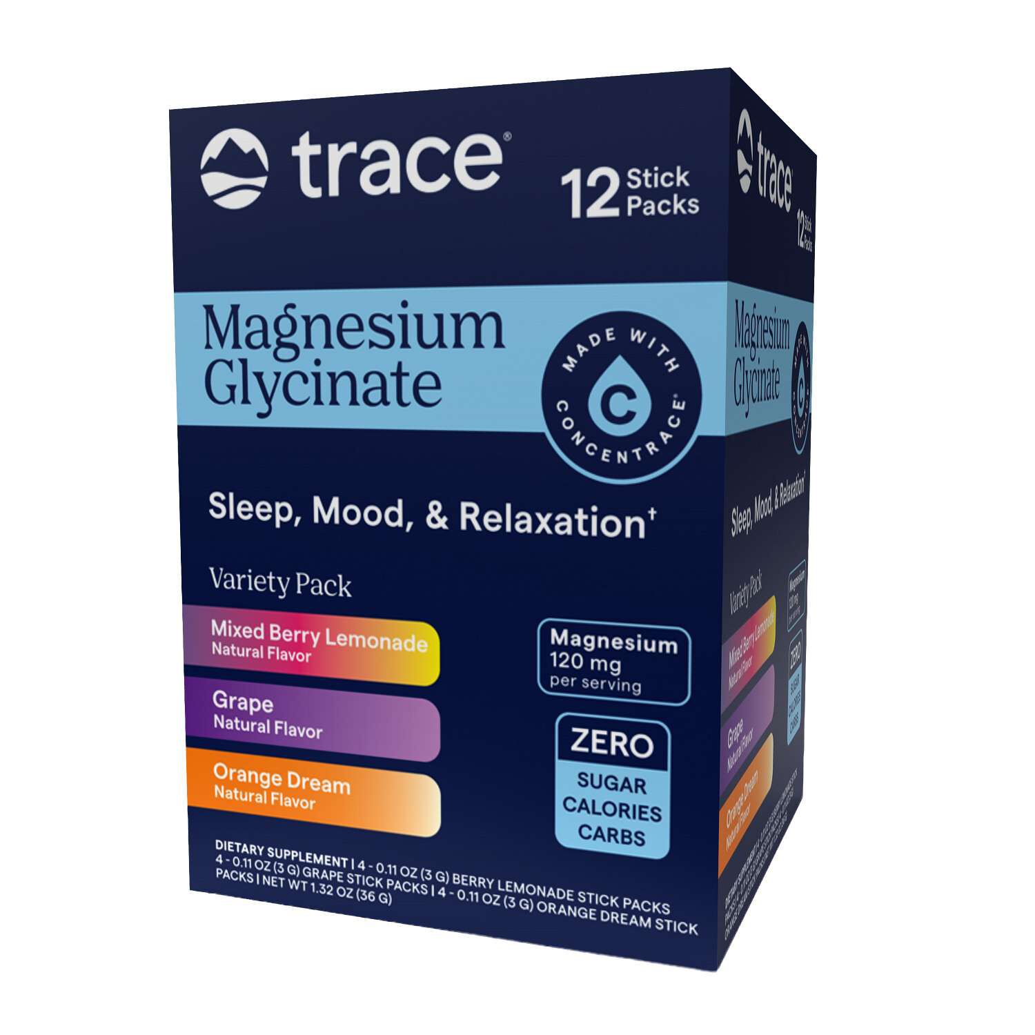 Magnesium Glycinate - Variety Pack (12 Stick Packs)