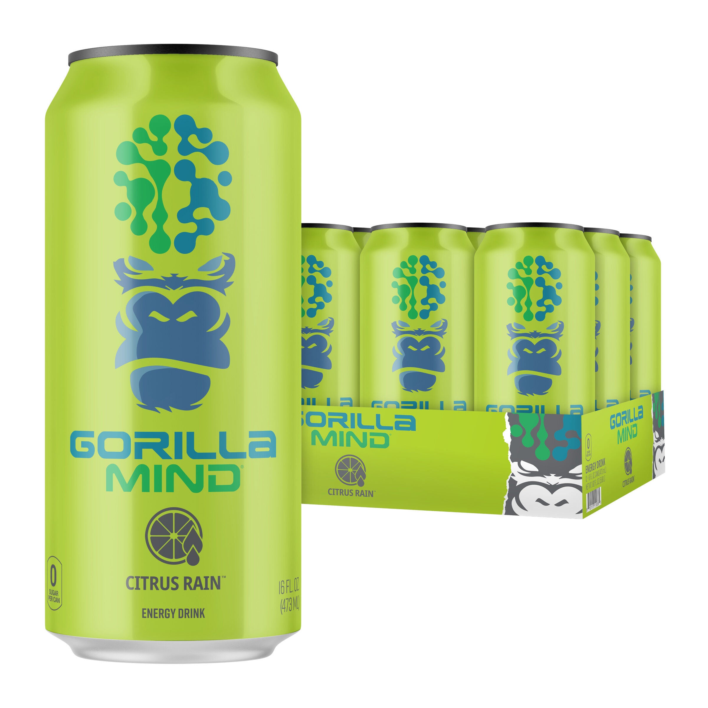 Energy Drink - Citrus Rain - 16 oz. (12 Cans)