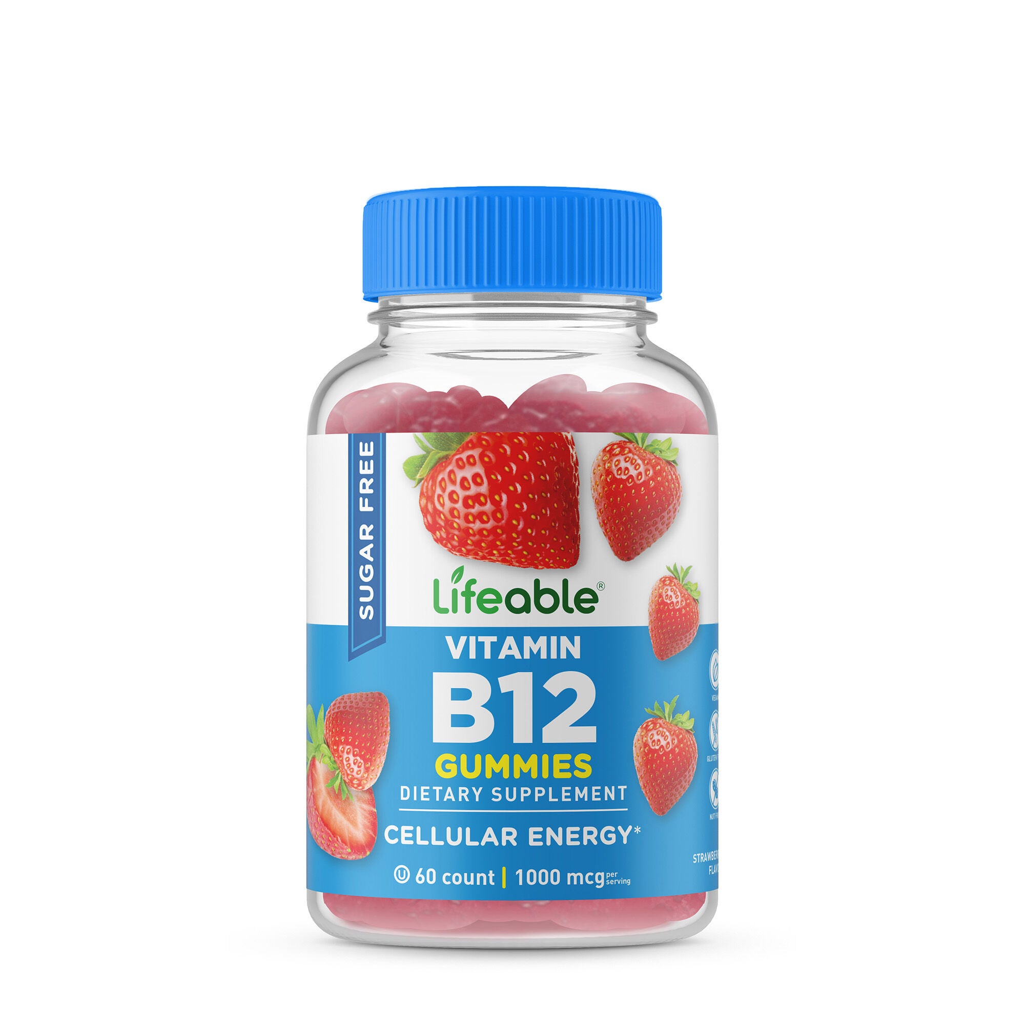 Sugar Free Vitamin B12 1000mcg 60 Gummies (30 Servings) GNC
