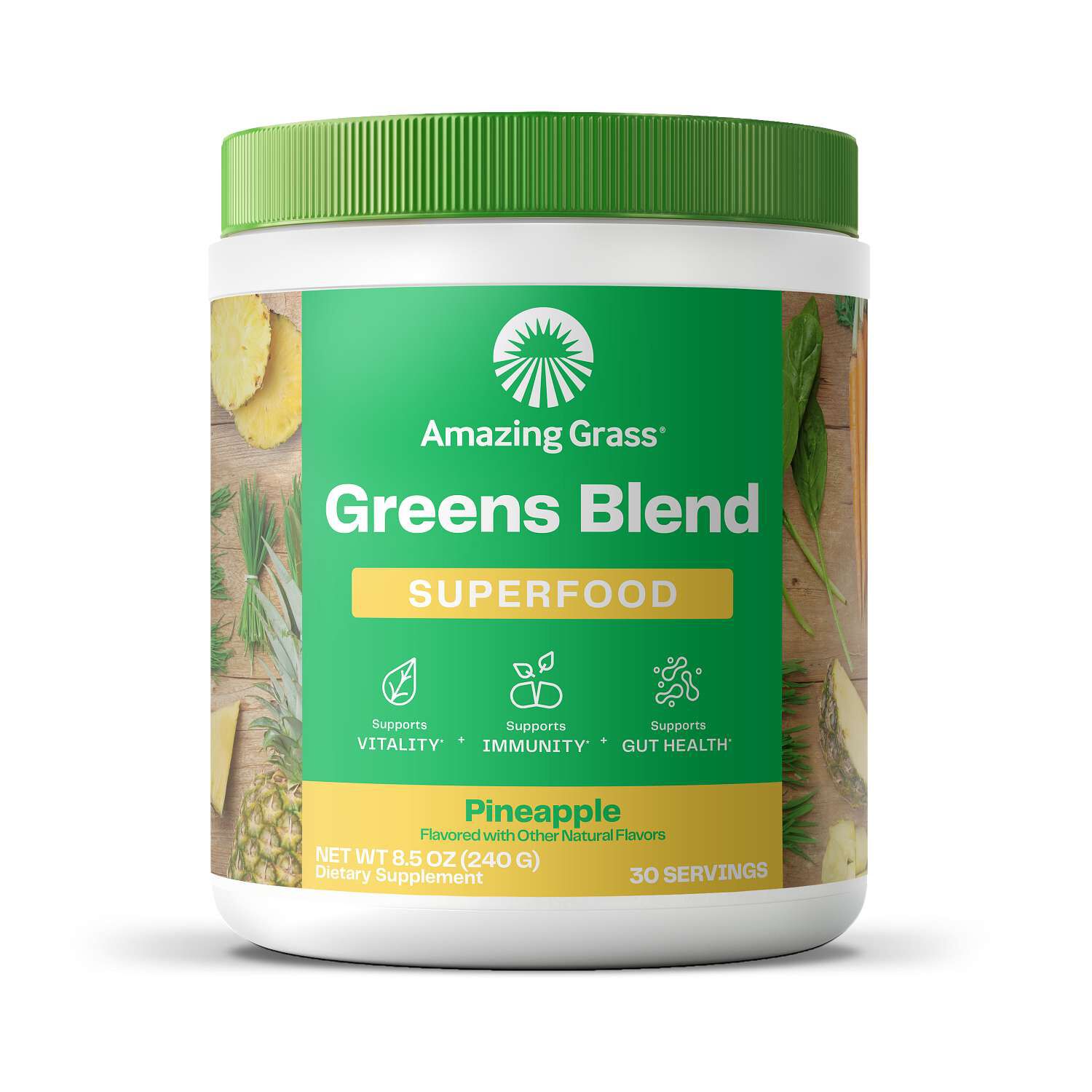 Greens Blend Superfood - Pineapple - 8.5 oz. (30 Servings) Pineapple | GNC