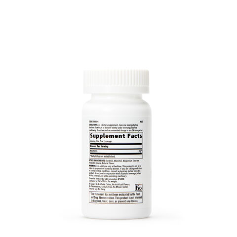 GNC Melatonin Lozenges 1 mg Alt Bottle Supplement Facts