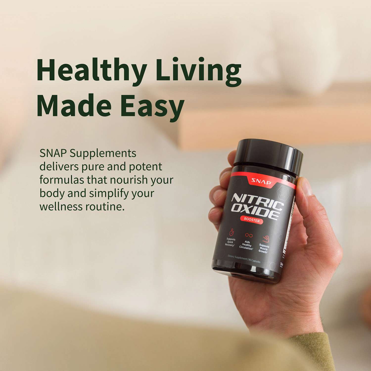 Nitric Oxide Booster - 90 Capsules (90 Servings)