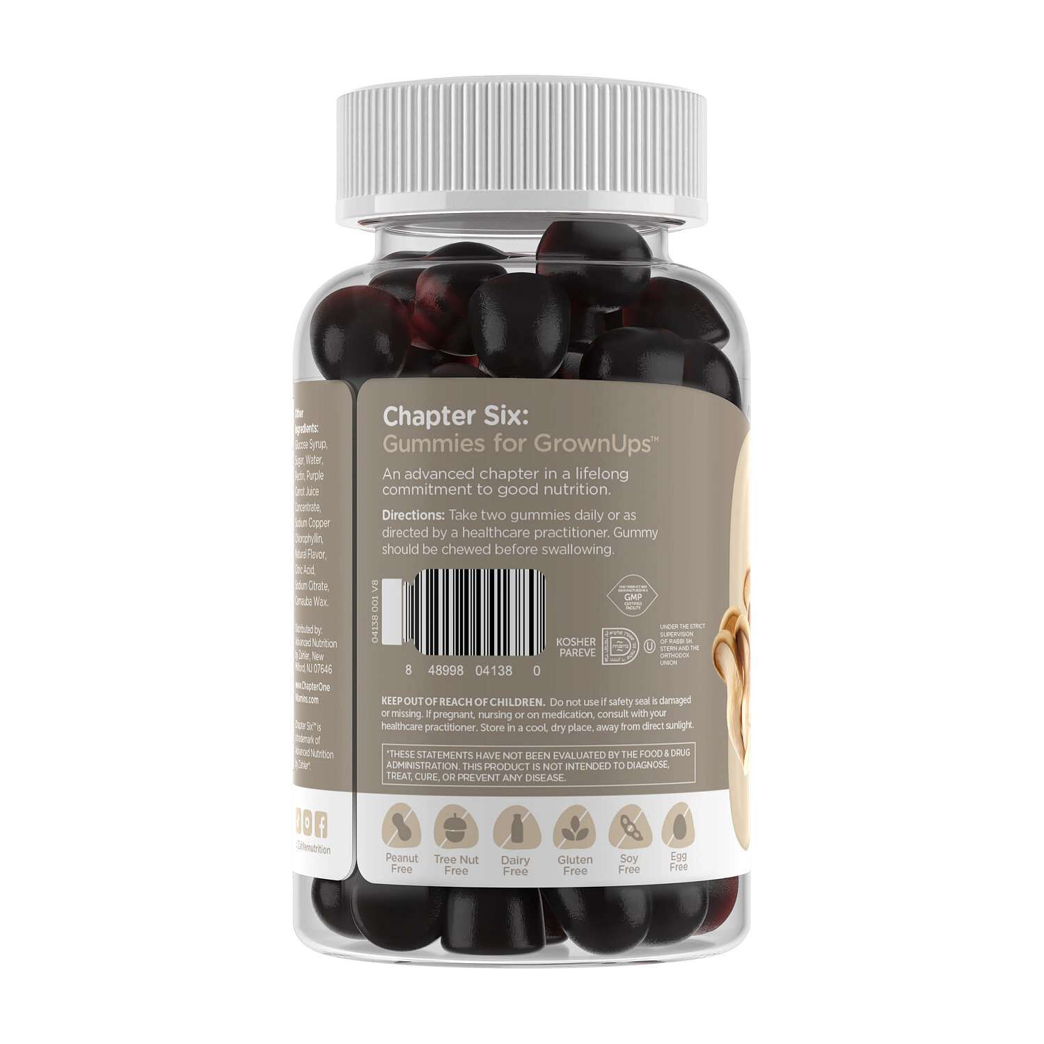 Chapter Six: 10-in-1 Mushroom Complex Blend - Raspberry - 60 Gummies (30 Servings)  | GNC