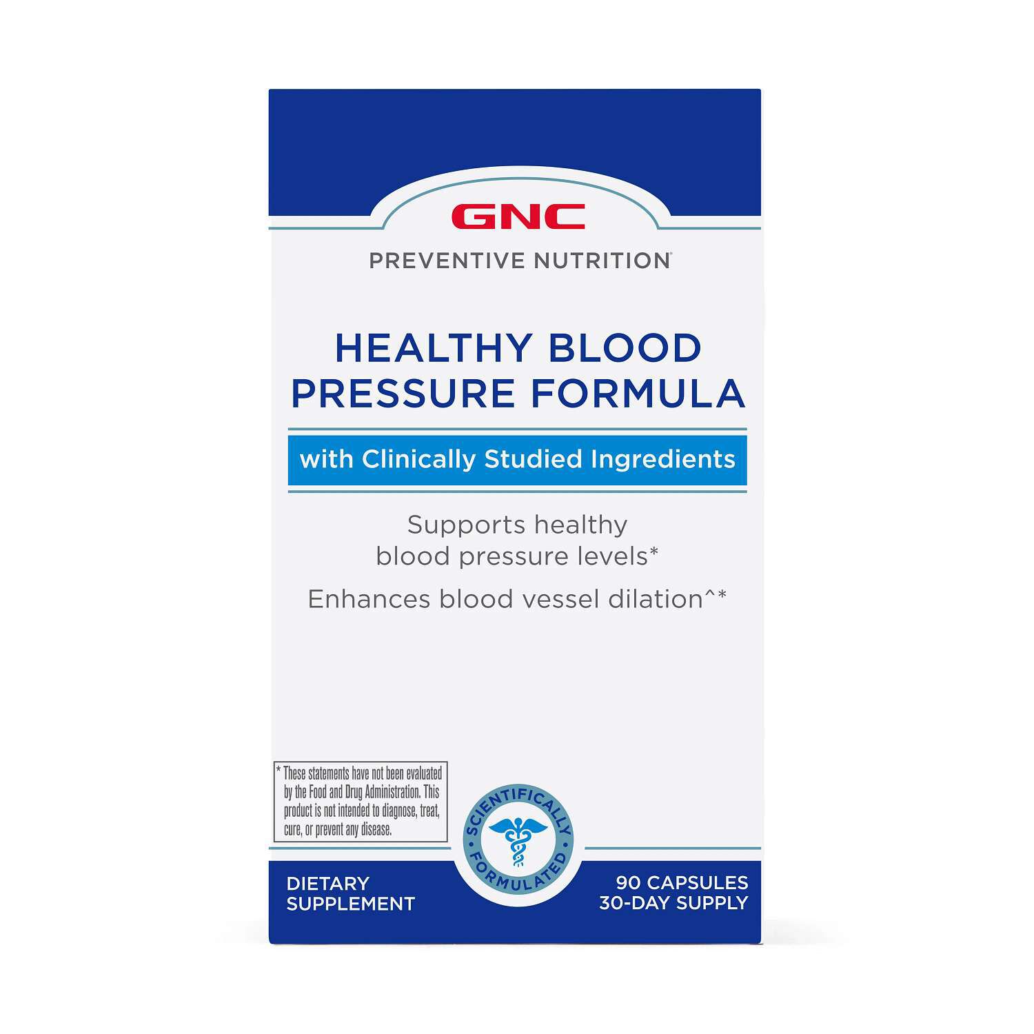 Healthy Blood Pressure Formula - 90 Capsules (30 Servings)  | GNC