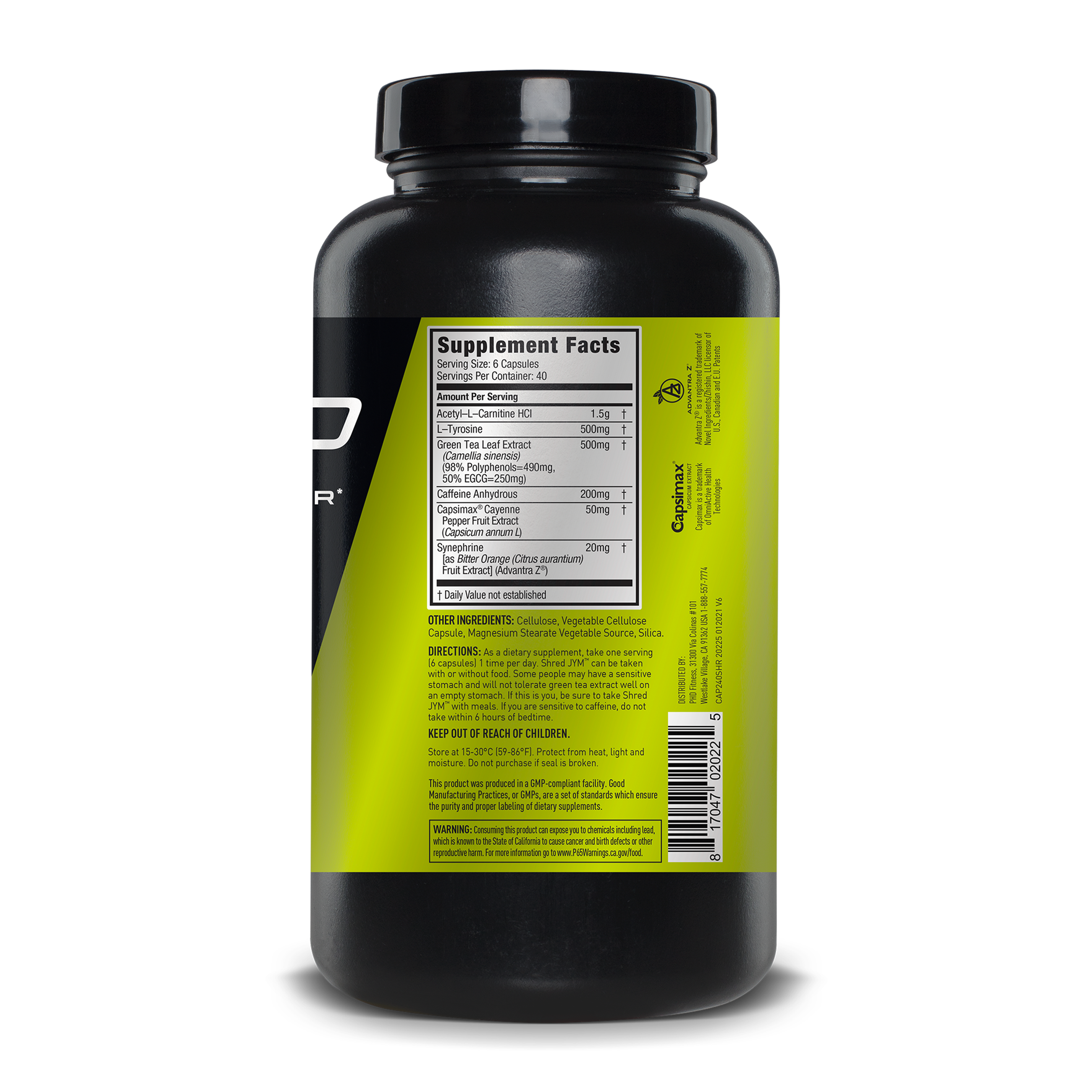 Shred Fat Burner - 240 Vegetarian Capsules (40 Servings)  | GNC