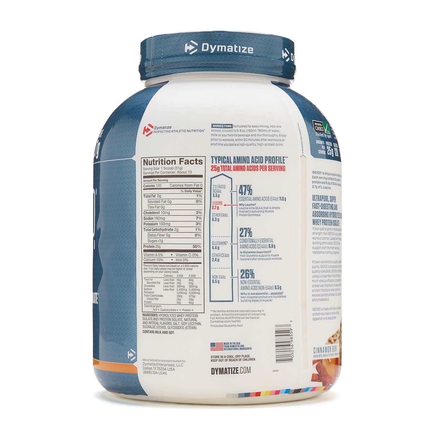 Dymatize Nutrition ISO100 Whey Protein Cinnamon Bun 5 lbs. eBay