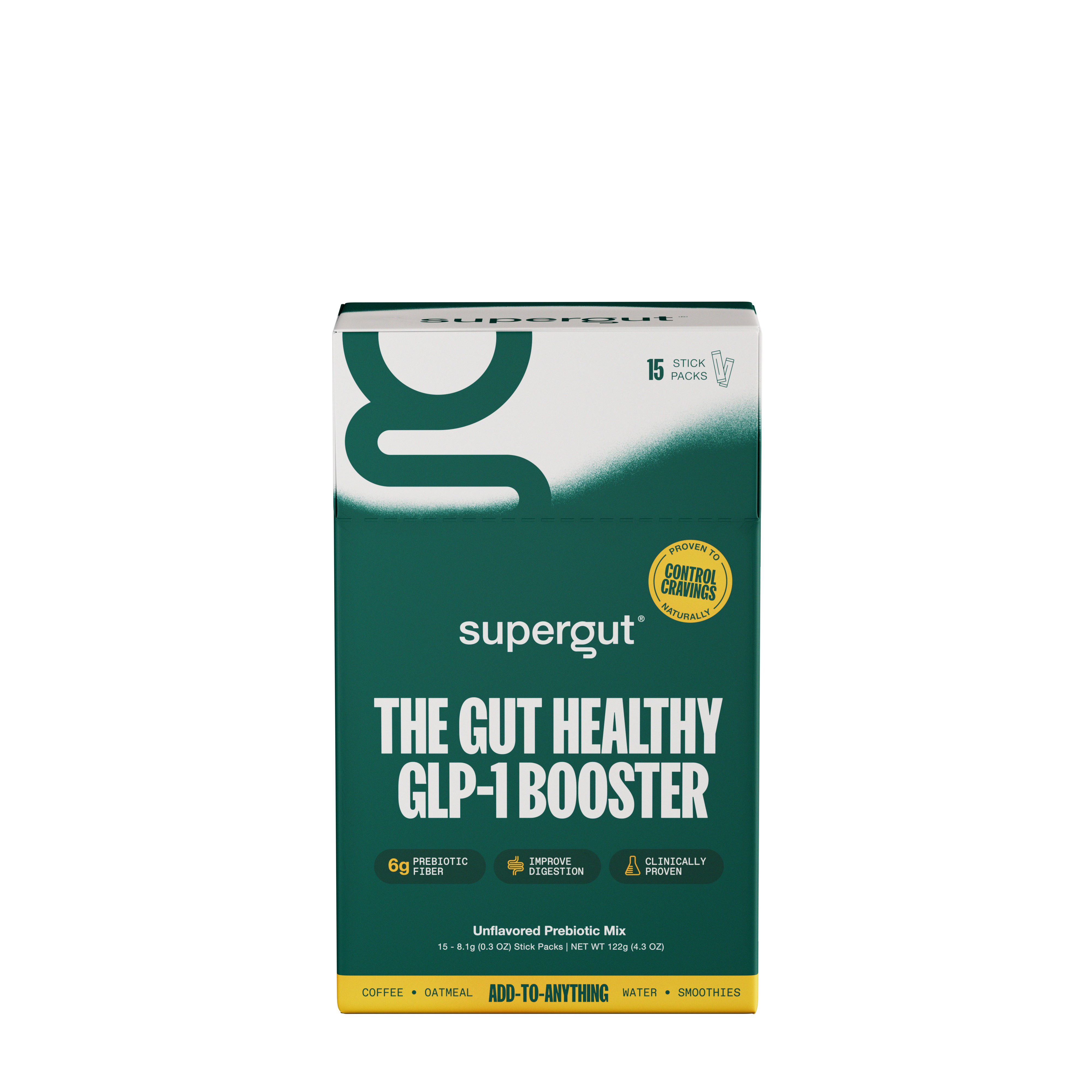 Supergut The Gut Healthy GLP-1 Booster Beta Glucan - Unflavored 0.3 Oz. (15 Servings)
