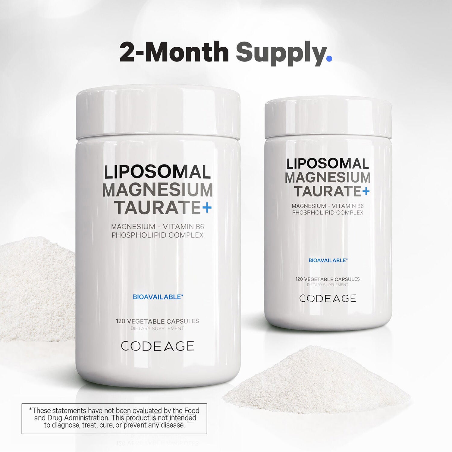 Liposomal Magnesium Taurate - 120 Vegetable Capsules (60 Servings)  | GNC