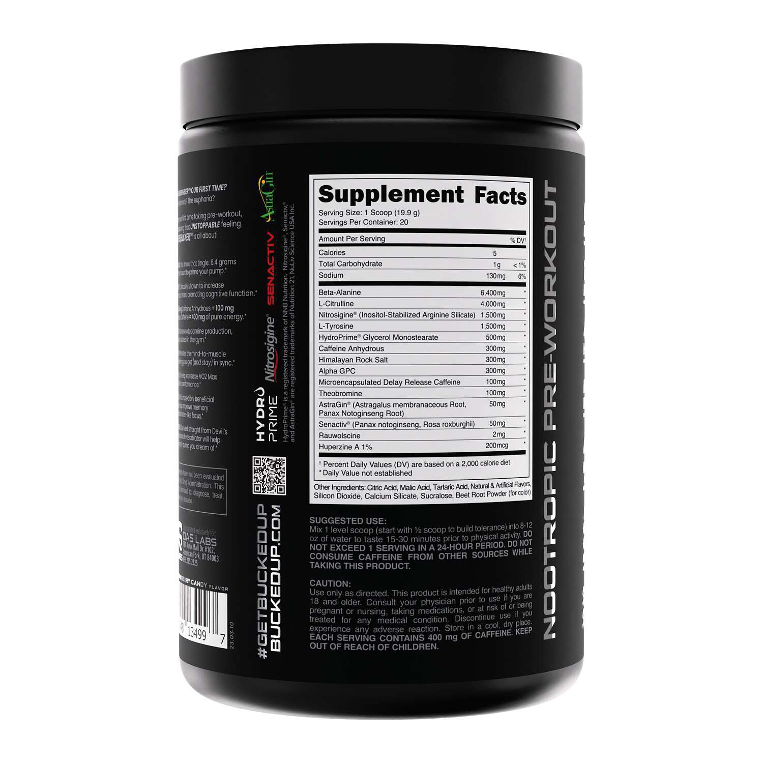 Mother Bucker&trade; Nootropic Pre-Workout - Strawberry Super Sets (20 Servings)