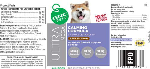 Gnc Pets Ultra Mega Calming Formula All Dogs Beef Flavor Gnc