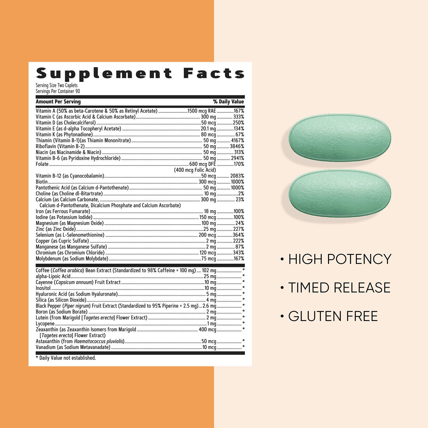 Multivitamin Energy & Metabolism - 180 Caplets (90 Servings)