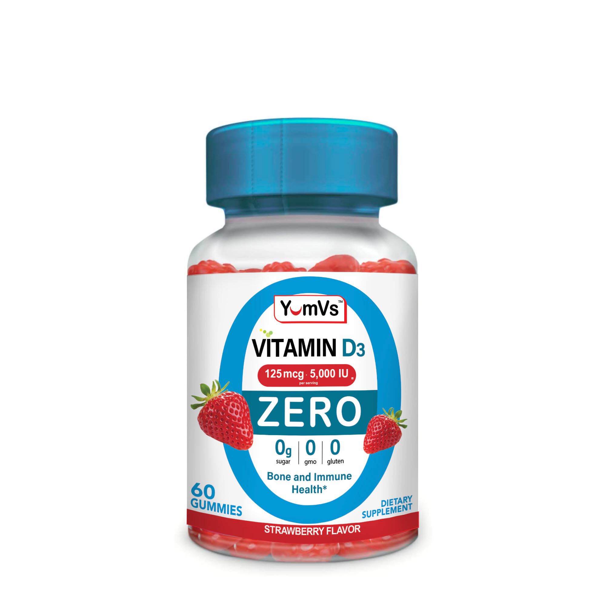 Vitamin D3 125mcg - Strawberry - 60 Gummies (30 Servings)  | GNC