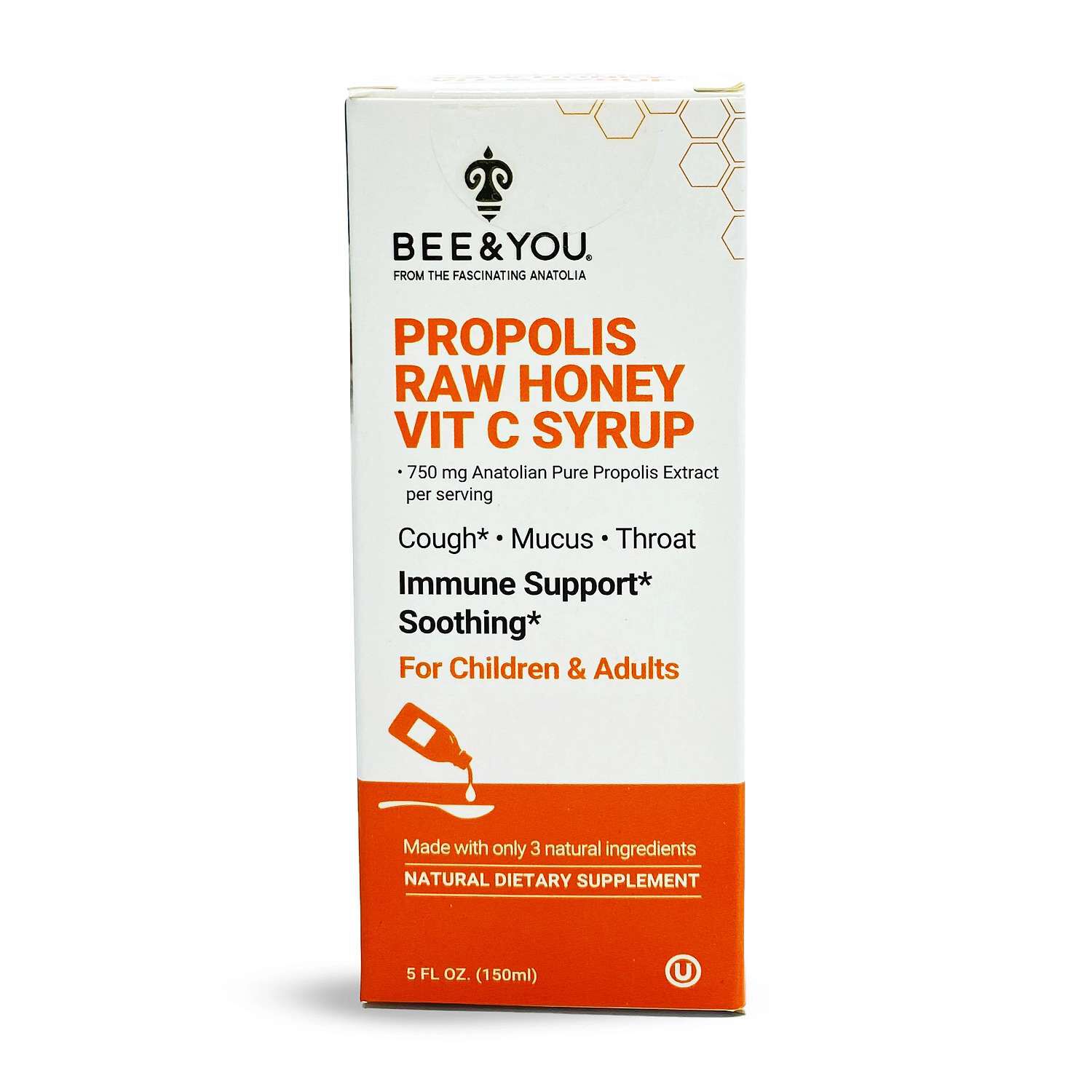 Propolis Raw Honey Vit C Syrup - 5 oz. (10 Servings)