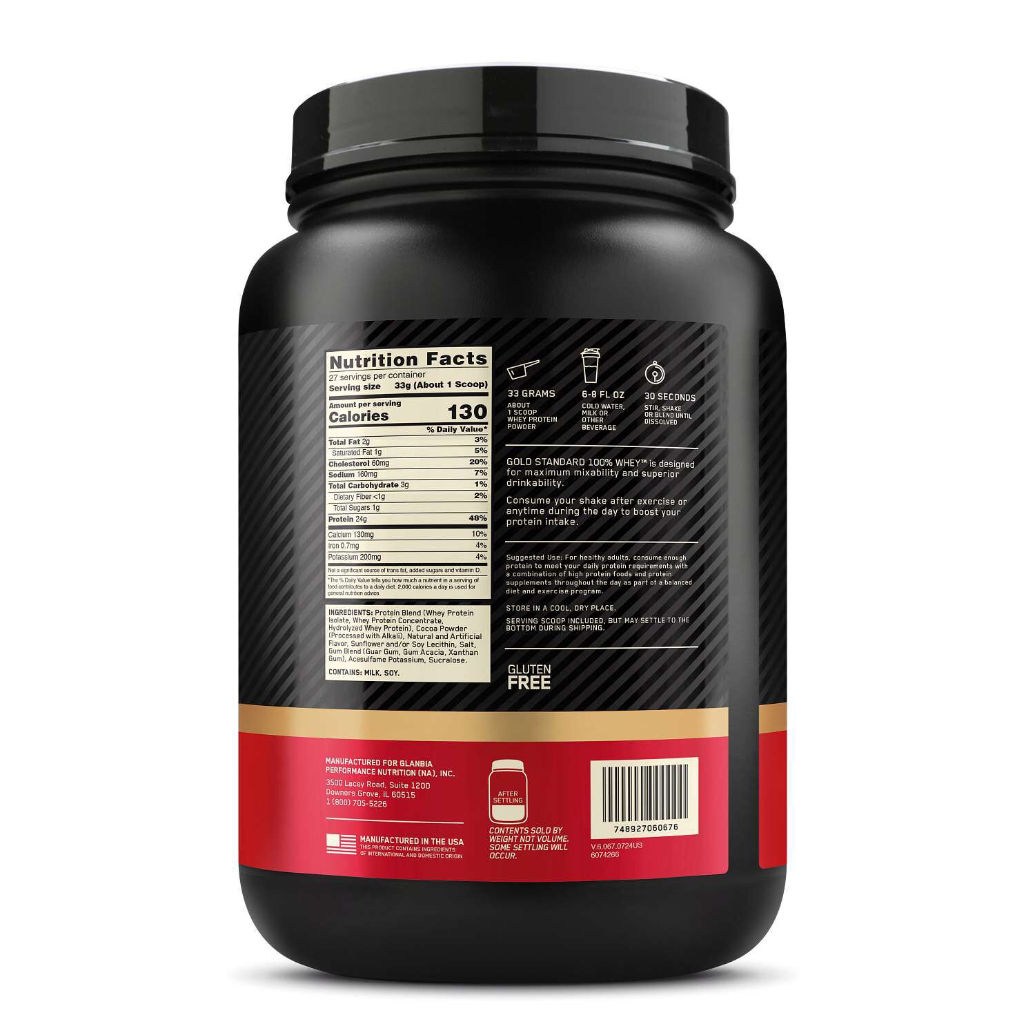 Gold Standard 100% Whey&trade; - Chocolate Hazelnut (27 Servings)