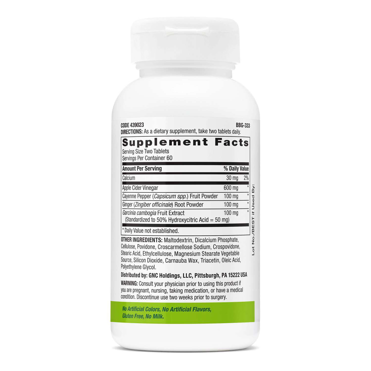 Apple Cider Vinegar - 120 Tablets (60 Servings)