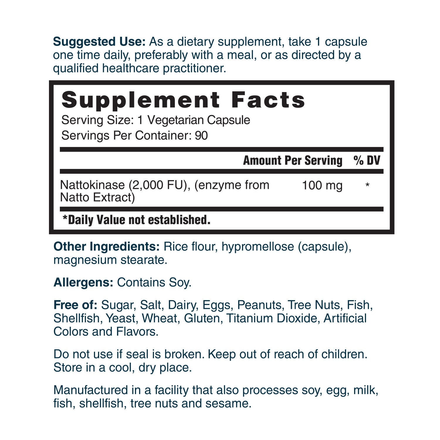 Nattokinase 2000 FU - 90 Vegetarian Capsules (90 Servings)  | GNC