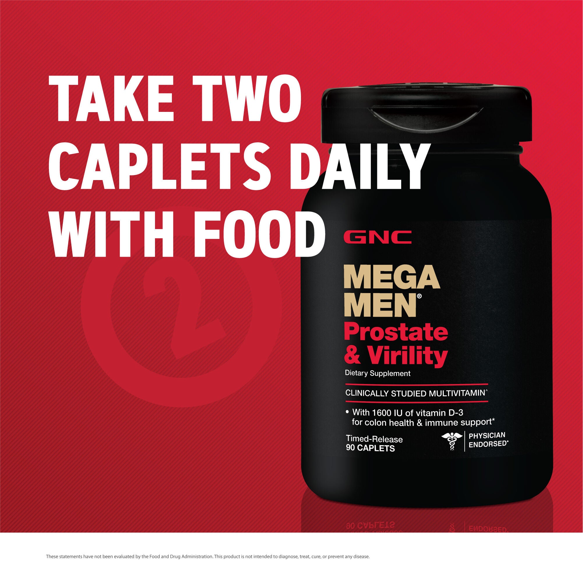 Prostate and Virility Multivitamin - 90 Caplets (45 Servings)  | GNC